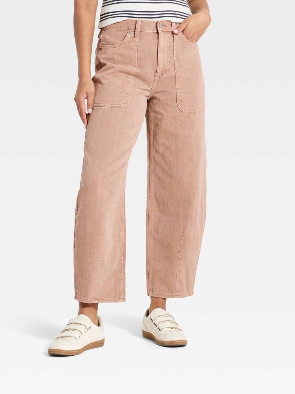 Universal Thread Pink High Rise Easy Barrel Jeans Size 16